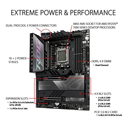 ASUS X670E ROG CROSSHAIR HERO WIFI DDR5 ATX image
