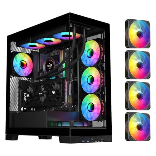 SAMA Sama-3D ATX Mid Tower Black with Tempered Glass Side Panel and USB 3.2 Gen 1 Type-A, USB 2.0 Type-A image