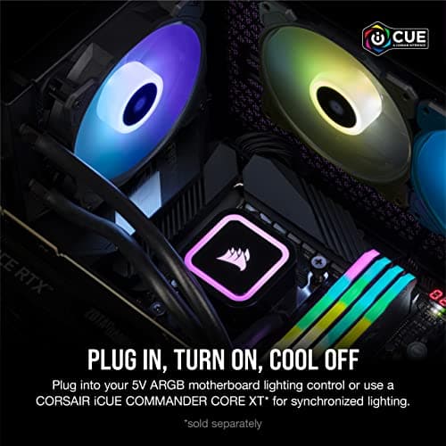 Corsair iCUE H60x RGB ELITE Water 120mm Black image