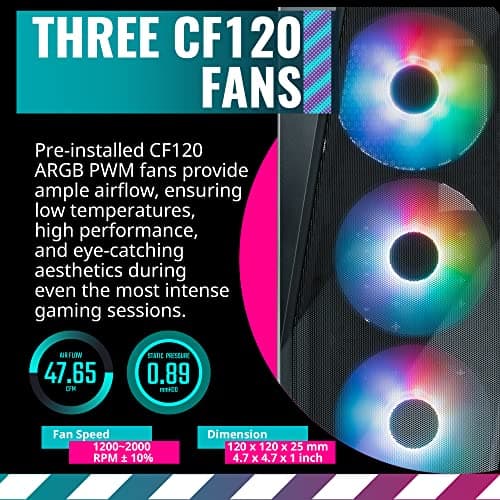 Cooler Master CMP 520 ATX Mid Tower Black Tempered Glass image