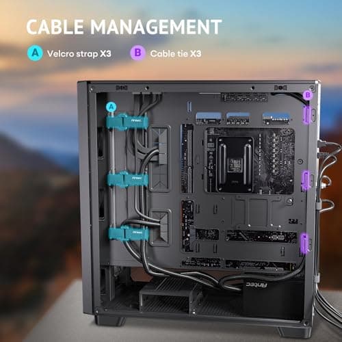 Antec FLUX SE ATX Mid Tower Black / Brown with Tempered Glass Side Panel and USB 3.2 Gen 2 Type-C USB 3.2 Gen 1 Type-A image