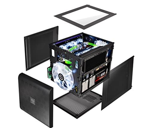 Thermaltake Core V21 Micro ATX Mini Tower Black with Acrylic Side Panel and USB 3.2 Gen 1 Type-A image
