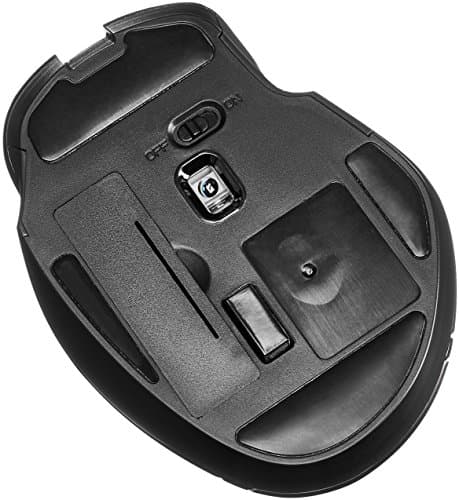 AmazonBasics Compact Ergonomic Wireless PC Mouse with Fast Scrolling - Black image