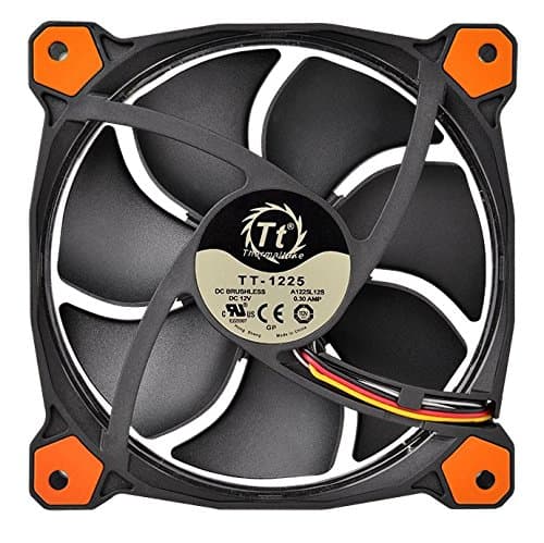 Thermaltake Riing 140mm 51.15 CFM Orange LED Black / Orange 1-Pack image