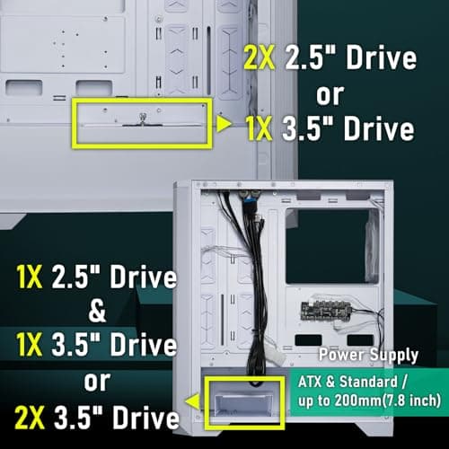 BitFenix Nova Mesh SE ATX Mid Tower White with Tempered Glass Side Panel and USB 3.2 Gen 1 Type-A image
