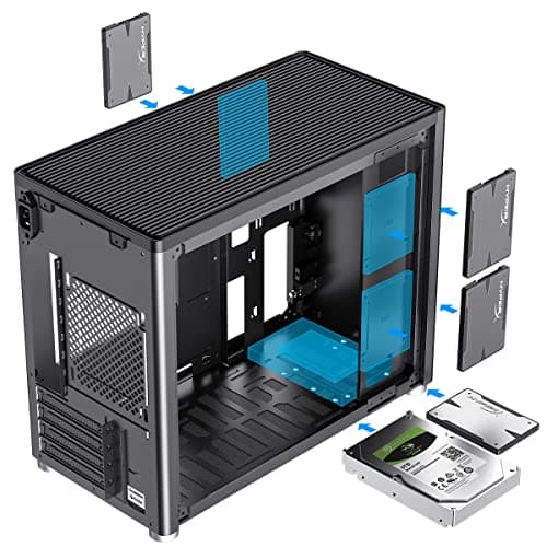 GameMax Spark Micro ATX Mid Tower Black with Tempered Glass Side Panel and USB 3.2 Gen 1 Type-C / USB 3.2 Gen 1 Type-A image