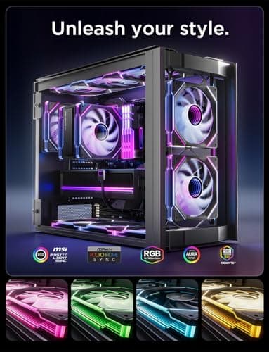 AsiaHorse Amici 140mm ARGB PC Case Fan Black image