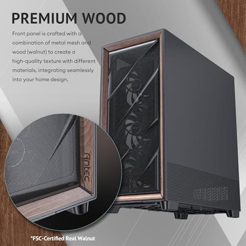 Antec FLUX PRO ATX Full Tower Black / Brown Tempered Glass image