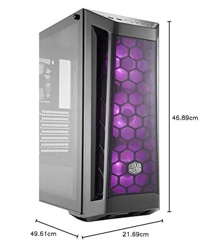 Cooler Master MasterBox MB511 ARGB ATX Mid Tower Black with Tempered Glass Side Panel and USB 3.2 Gen 1 Type-A Front Panel USB image
