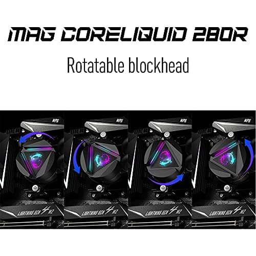 MSI MAG CORELIQUID R 84.36 CFM Water 280mm Black image