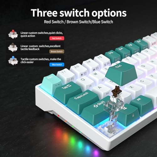 RK Royal Kludge RK71 Mechanical Gaming Keyboard RGB Bluetooth image