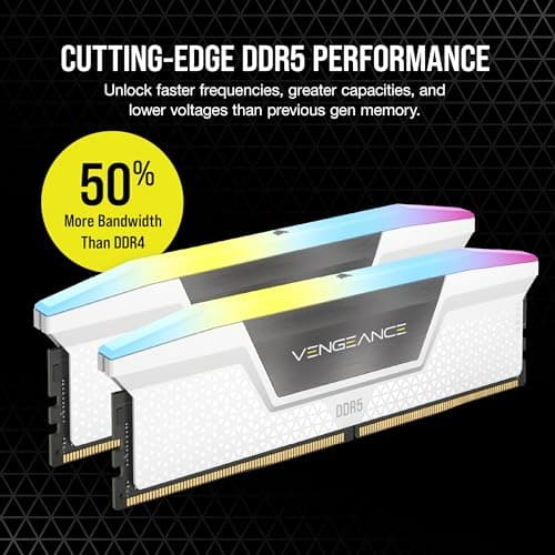 Corsair Vengeance RGB White / Silver DDR5-6000 CL36 32GB (2x16GB) image