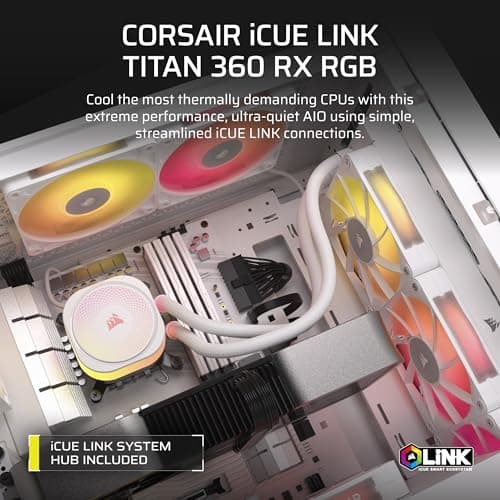 Corsair iCUE LINK TITAN RX Water 360mm RGB White image