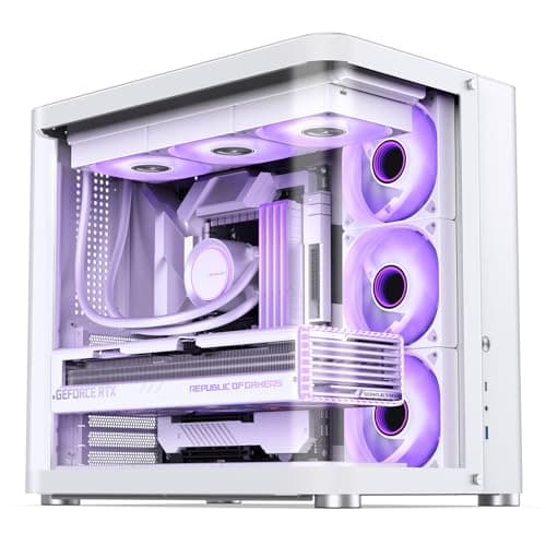 Jonsbo TK-2 2.0 ATX Mid Tower White with Tempered Glass Side Panel and USB 3.2 Gen 2 Type-C, USB 3.2 Gen 1 Type-A main image