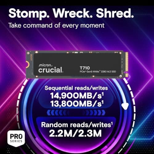 Crucial T710 2TB SSD M.2-2280 PCIe 5.0 X4 NVMe image