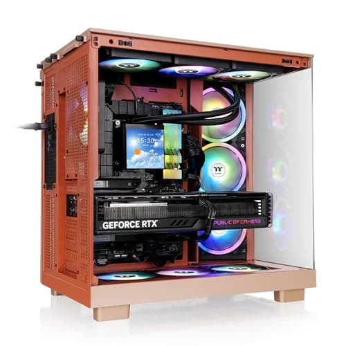 Thermaltake View 380 XL ATX Mid Tower Red / Copper Tempered Glass ARGB (Gravel Sand) image
