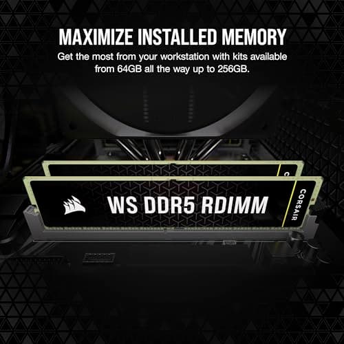 Corsair WS Registered Black / Green DDR5-5600 CL40 128GB (4x32GB) image