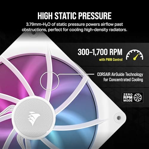 Corsair iCUE LINK RX140 140mm White RGB PWM 2-Pack image