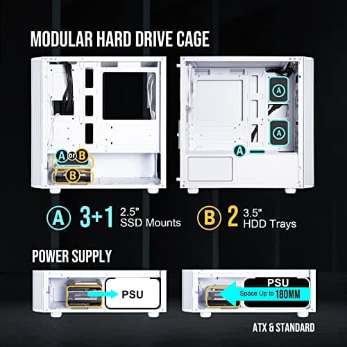 BitFenix Nova Mesh M ARGB MicroATX Mini Tower Black Tempered Glass Side Panel image