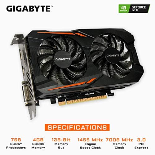 Gigabyte Black / Orange GeForce GTX 1050 Ti 4GB GDDR5 Black / Orange image