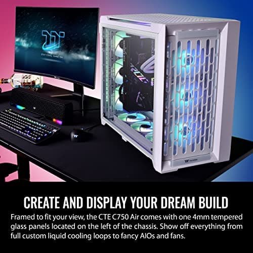 Thermaltake CTE C750 ARGB ATX Full Tower White Tempered Glass Side Panel image