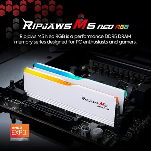 G.Skill Ripjaws M5 Neo RGB Black DDR5-6000 CL30 96GB (2x48GB) image