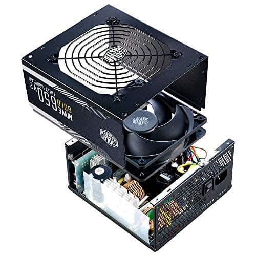 Cooler Master MWE Gold 650 V2 Fully Modular, 650W, 80+ Gold Efficiency, 2 EPS Connectors, 120mm HDB Fan, Semi-fanless Operation, 5 Year Warranty image
