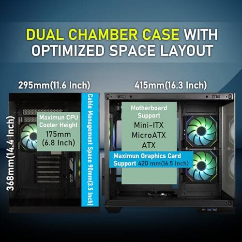 BitFenix TRITON ATX Mid Tower Black with Tempered Glass Side Panel and USB 3.2 Gen 2 Type-C, USB 3.2 Gen 1 Type-A image