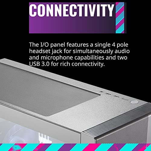 Cooler Master MasterBox NR600 (w/o ODD) ATX Mid Tower Black with Tempered Glass Side Panel image