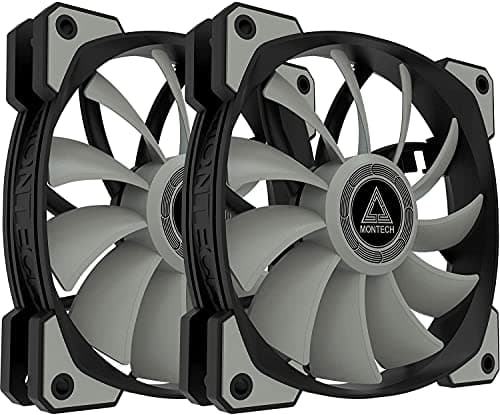 Montech AIR FAN P120 73 CFM 120mm Gray / Black PWM 2-Pack image