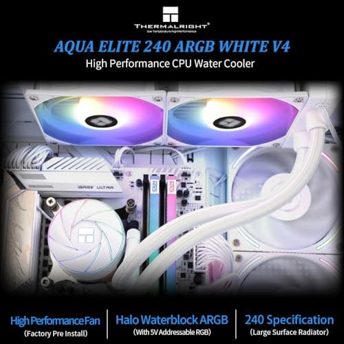 Thermalright AQUA ELITE ARGB V4 Water 240mm 66.17 CFM White image
