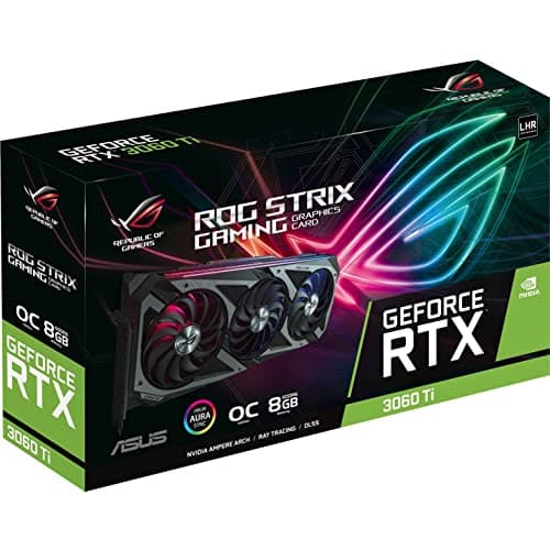 Asus ROG STRIX GAMING OC V2 GeForce RTX 3060 Ti LHR 8GB GDDR6 Black / Silver image