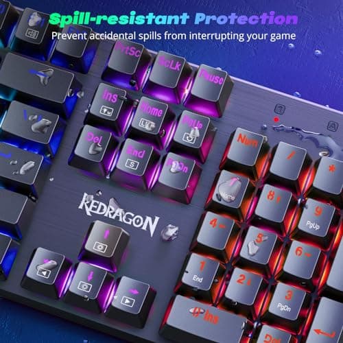 Redragon K555 INDRAH RGB Wired Outemu Blue Gaming Keyboard image