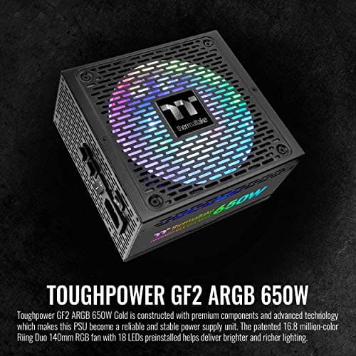 Thermaltake Toughpower GF2 ARGB 650W Fully Modular 80+ Gold Certified image