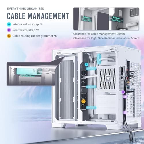 Antec C8 ATX Full Tower White with Tempered Glass Side Panel and USB 3.2 Gen 2 Type-C, USB 3.2 Gen 1 Type-A image