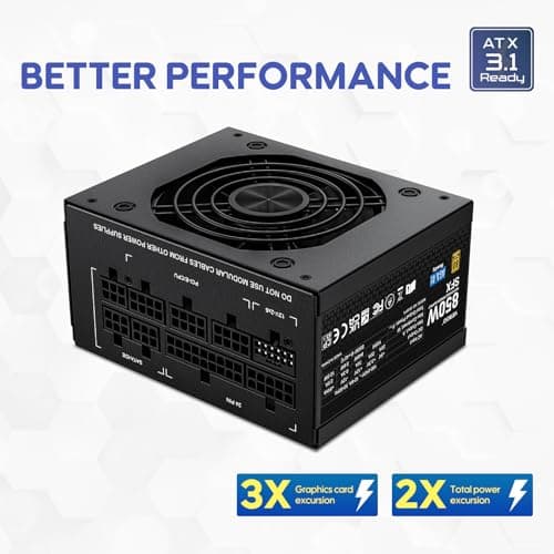 Vetroo CP-PSU-VT-850W-SFX Black SFX 850W Fully Modular 80+ Gold image