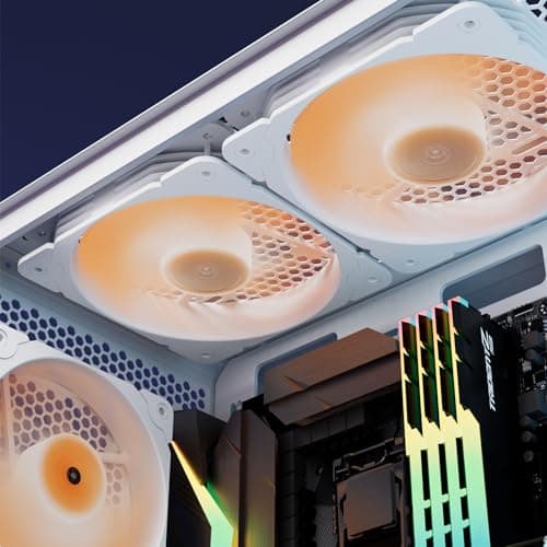 Vetroo SA-140 140mm White PWM 69.29 CFM Addressable RGB 1-Pack image