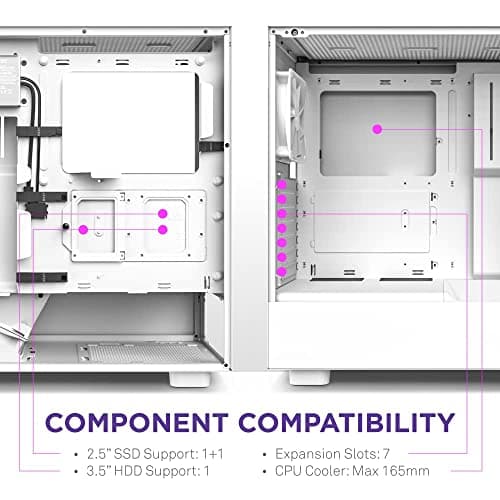 NZXT H5 Elite ATX Mid Tower White Tempered Glass image