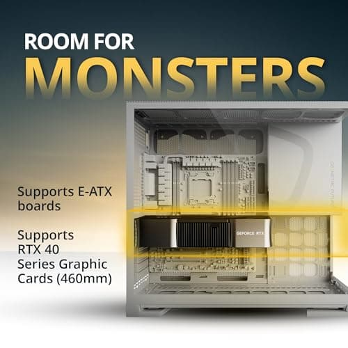 Geometric Future Model 5 ATX Mid Tower White Tempered Glass Side Panel Vent Fanless USB 3.2 Gen 2x2 Type-C USB 3.2 Gen 1 Type-A image