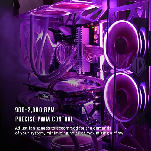 ID-COOLING ZF 120mm Pink / White Addressable RGB PWM 55.2 CFM 1-Pack image