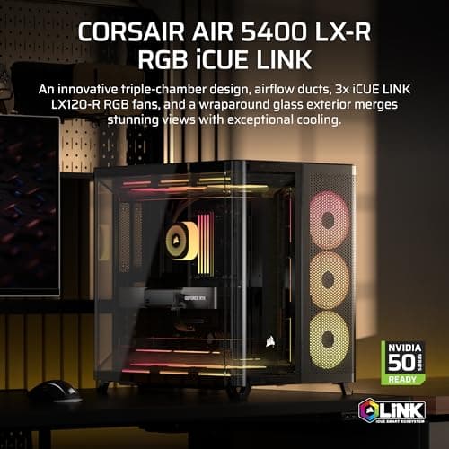 Corsair AIR 5400 LX-R RGB iCUE LINK Black image