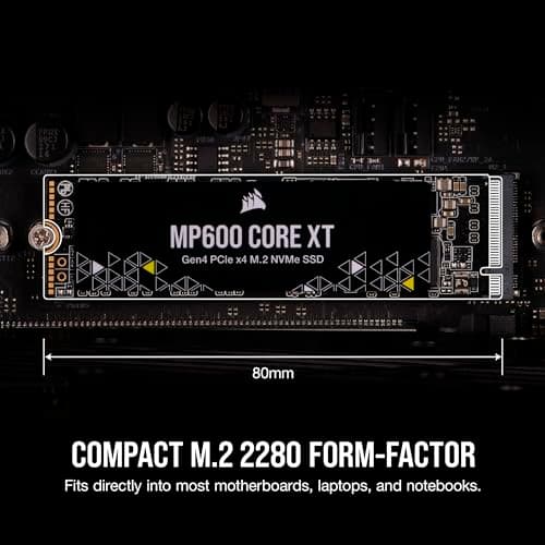 Corsair MP600 CORE XT 1TB M.2-2280 SSD PCIe 4.0 X4 NVMe image