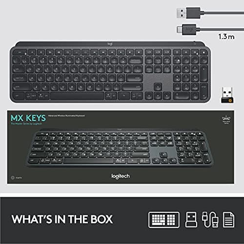 Logitech MX Keys Advanced Wireless Illuminated Keyboard - Graphite image