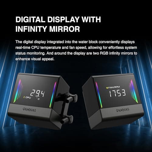 GAMDIAS CHIONE E4 73.36 CFM Water 360mm Black image