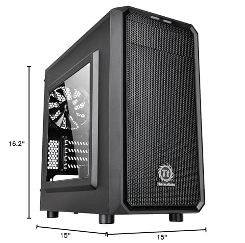 Thermaltake Versa H15 Micro ATX Mid Tower Black with Acrylic Side Panel and USB 3.2 Gen 1 Type-A, USB 2.0 Type-A image