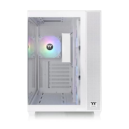 Thermaltake View 380 ARGB ATX Mid Tower White with Tinted Tempered Glass Side Panel and USB 3.2 Gen 2 Type-C, USB 3.2 Gen 1 Type-A image