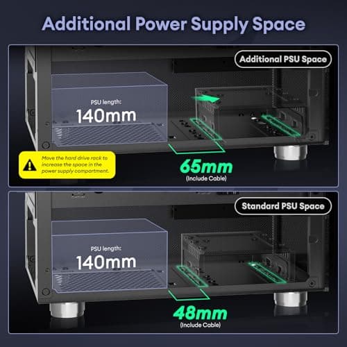 Okinos Aqua 3 Micro ATX Mini Tower Black Tempered Glass Side Panel image