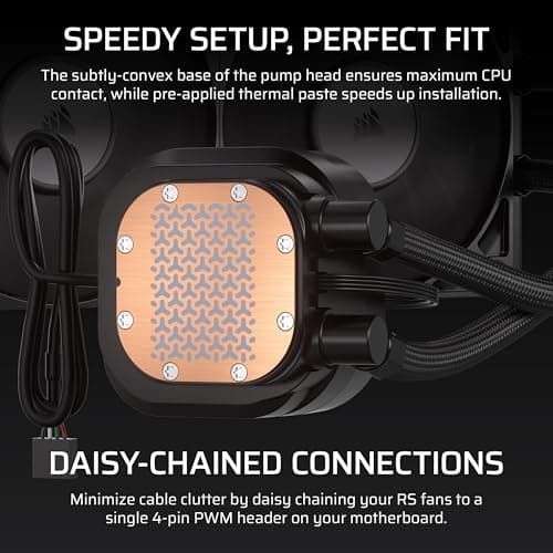 Corsair NAUTILUS 240 RS LCD Water 240mm 72.8 CFM Black image