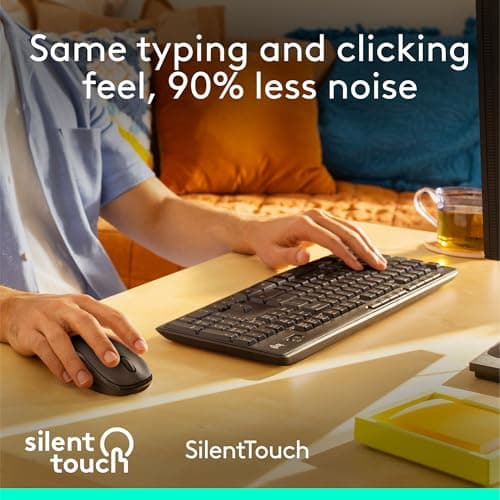 Logitech MK295 Silent Wireless/Wired Standard Keyboard with Optical Mouse image