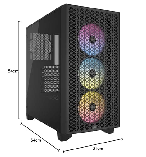 Corsair 3000D ATX Mid Tower Black RGB AIRFLOW Tempered Glass image